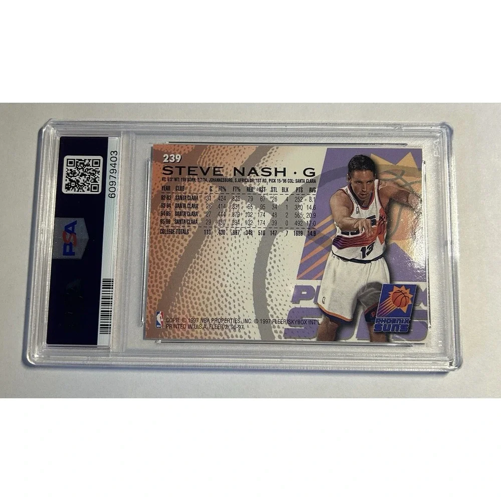 1996-97 Fleer - #239 Steve Nash PSA 8 NM-MT (RC) (X8)